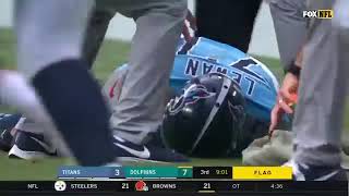 Taylor Lewan gets Intentionally Knocked Out Fight breaks out between Dolphins and Titans [upl. by Shugart705]