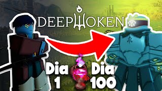 PASSEI 100 DIAS NO DEEPWOKEN NO ROBLOX [upl. by Ellehcsor]