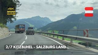 🇦🇹 Kitzbuhel to Salzburg Land driving part 27 breakdown on Grossglockner High Alpine Road [upl. by Lorrad]