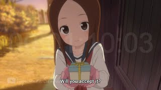 Jealous Takagi  Valentine Day Chocolate  Anime Clip [upl. by Nylecaj]