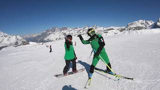 WOW Ski Instructors Showing Off  Alpine Ski School Zermatt in Action [upl. by Body288]