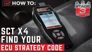 How to Pull Vehicle Strategy Code on SCT X4 [upl. by Kyte264]