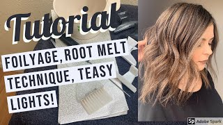 FoilyagebalayageRoot MeltTeasy Lights Tutorial Professional Hairstylist [upl. by Suzette]