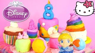 SURPRISE TOYS Play Doh Sweet Shoppe Cupcakes Cake Pops Disney Princess Hello Kitty LPS [upl. by Zara]