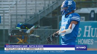 Highlights Emmett takes down Fruitland 2714 at Boise State [upl. by Baniaz556]