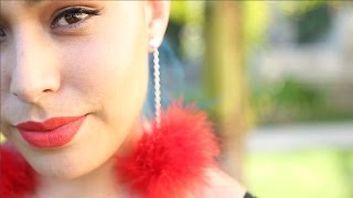 Feather Pom Pom Earrings ♥ DIY [upl. by Artur]