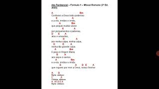 Ato Penitencial – Formula 1 – Missal Romano 3º Ed 2023 [upl. by Yeuh372]