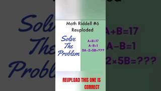 Maths Riddell6 Reuplad answerYtshorttrendingMindReliefMathsplease subscribeLikesharecomment [upl. by Astri]