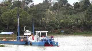 Ellicott 370 HP Dredge  River Dredging [upl. by Bail]