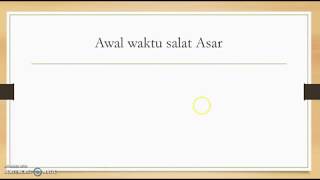 3 Hisab waktu salat Asar [upl. by Seugirdor]