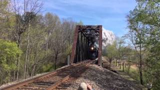 611 Steam engine coming through Morganton NC enroute to Asheville NC [upl. by Mathilde]