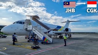 NEW JET MADE IN CHINA  TRANSNUSA 8B652 COMAC ARJ21700 ECONOMY CLASS JOHOR BAHRUJAKARTA [upl. by Danella132]