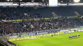 Gästeblock von Arminia Bielefeld zelebriert Auswärtssieg beim MSV Duisburg I 211023 [upl. by Cormick936]