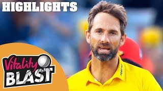 Spectacular Bowling From Birmingham  Bears v Lancashire  Vitality Blast 2018  Highlights [upl. by Jedediah]