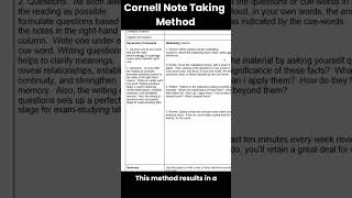 Cornell Note Taking Method studying notes productivity revision csmajor college learning [upl. by Byrann]