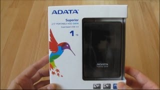 ADATA SH14 1TB external hard drive unboxing audio English [upl. by Lammond]