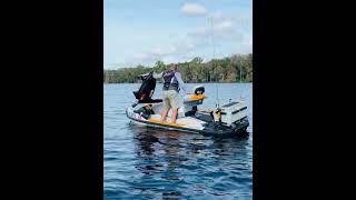 2024 SeaDoo Fish Pro Trophy removing and storing swivel seat Part 1 [upl. by Enedan]