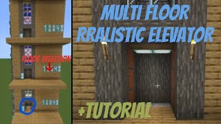 Minecraft Bedrock realistic Multi floor elevator tutorial With Floor Selection [upl. by Yarw79]