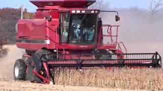 Soybean Harvesting  1997 CASE IH 2144 Axial Flow Combine  Washtenaw  Harvest 2014 harvestchaser [upl. by Lyndsay953]