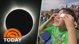 Total solar eclipse Tens of millions gather along path of totality [upl. by Luana669]