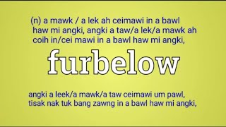 furbelow meaning in Ngawn [upl. by Turoff694]