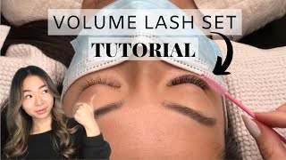 Eyelash Extension Tutorial Volume Lashes [upl. by Ecniuq]