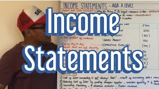 Income Statements  A Level Business AQA [upl. by Strepphon460]