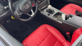 2019 Honda Accord red seat cover install [upl. by Ycat119]