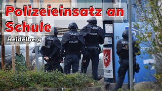 Großeinsatz von Polizei an Gymnasium in Heidelberg [upl. by Kirrad232]