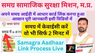 samagra kyc kaise kare 2024  samagra id me sudhar kaise karen  samagra aadhar link  समग्र केवाईसी [upl. by Haerb]