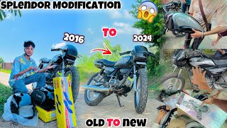 Finally Converted🔥Splendor Into 2024 Model😱  Splendor Modification  Old To New 😍 [upl. by Alisen]