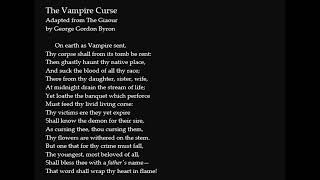 The Vampire Curse Poem by Lord Byron [upl. by Moclam]