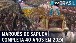 Símbolo do Carnaval Marquês de Sapucaí completa 40 anos em 2024  SBT Brasil 010224 [upl. by Sirehc]