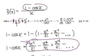 Video 2776  Maclaurin Series 1cosxx  Practice [upl. by Tsan]