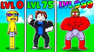 Noob to LEVEL 999999 in Roblox Strongman Simulator [upl. by Ariam]