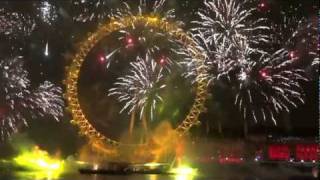 London Fireworks 2012 New Year Eve Live HD [upl. by Fihsak]