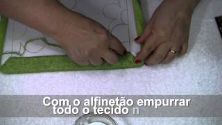 TUTORIAL PATCHWORK EMBUTIDO  PORTA CHAVES [upl. by Hellman]