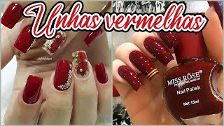 Unhas vermelhas lindas Inspirações [upl. by Ettevey550]