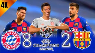 Bayern Munich 8  2 Barcelona ¦ UCL 2020   تعليق حفيظ الدراجي 🎙️  ▪️ 4K50 FPS ULTRA HD [upl. by Meehyrb115]