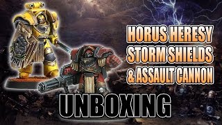 Horus Heresy Stormshields amp Assault Cannons Upgrade Unboxing [upl. by Aneema]