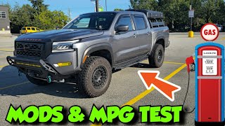 MODDED 2023 Nissan FRONTIER PRO4X MPG TEST [upl. by Sardse]