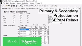 Configuring Primary amp Secondary Protection Groups on SEPAM Relays  Schneider Electric Support [upl. by Hooker872]