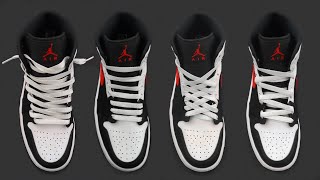 5 NEW Ways How To Lace Nike Air Jordan 1 MID  Nike Air Jordan 1 MID Lacing [upl. by Shena571]