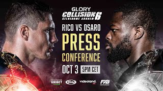 GLORY COLLISION 6 Press Conference [upl. by Adnorhs]