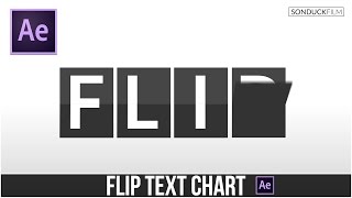 After Effects Tutorial FLIP TEXT Chart amp Clock Animation [upl. by Theron]