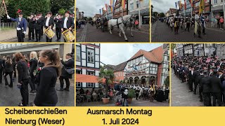 Scheibenschießen Nienburg Weser Ausmarsch Montag 1 Juli 2024 [upl. by Marja703]