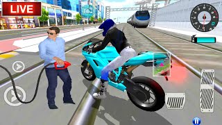 LIVE✅3D  Bullet Train Vs Motorbike  Bike 3D Class Simulator Driving Games And 3D Android Gameplay [upl. by Nerua]