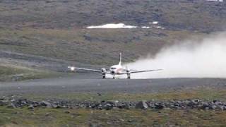 Air Inuit Hawker 748 taking off from Saluit [upl. by Anavlis]