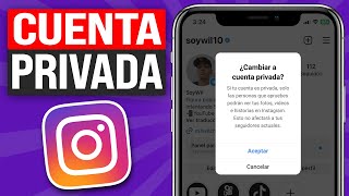 ✅ Cómo PONER tu CUENTA de INSTAGRAM en PRIVADO 2024 [upl. by Audre631]