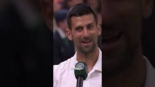 Novak Djokovic reacts to getting booed at Wimbledon 🎾  shorts [upl. by Nimajnab]